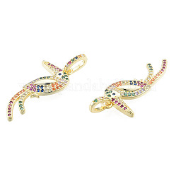 Brass Micro Pave Colorful Cubic Zirconia Pendants&nbsp;X-ZIRC-N039-259