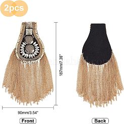2Pcs Fashion Iron Chain Tassel Epaulettes&nbsp;AJEW-FH0003-80