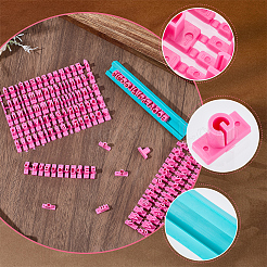 1 Bag Letters & Numbers PP Plastic Cookie Stamps&nbsp;DIY-SC0033-91