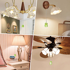 3Pcs Tortoise Resin Charms Ceiling Fan Pull Chain Extenders&nbsp;HJEW-CP00049