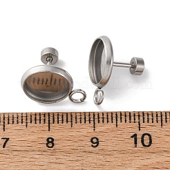 Non-Tarnish 304 Stainless Steel Stud Earring Finding&nbsp;STAS-WH0042-03P-NR