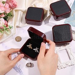 Plastic & PU Leather Jewelry Cufflink Boxes&nbsp;CON-WH0117-14A