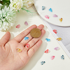 24Pcs 6 Colors Resin Rhinestone Cabochons&nbsp;MRMJ-HY0002-50