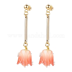 Acrylic 3D Flower Dangle Stud Earrings&nbsp;EJEW-JE04935