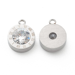 304 Stainless Steel Rhinestone Charms&nbsp;STAS-Z009-17P