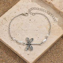 Dragonfly Alloy Link Chain Anklets for Women&nbsp;FS-WG88D05-01