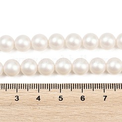 Frosted Glass Pearl Beads Strands&nbsp;GLAA-A044-08A-01