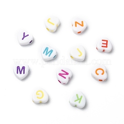 Opaque Acrylic Heart Beads&nbsp;SACR-Q100-M031