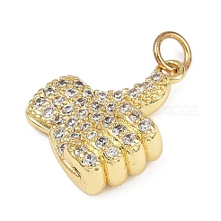 Brass Micro Pave Cubic Zirconia Pendants&nbsp;KK-S526-14G-A
