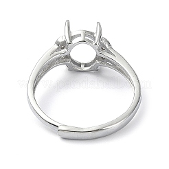 Adjustable 925 Sterling Silver Ring Components&nbsp;STER-K179-05P