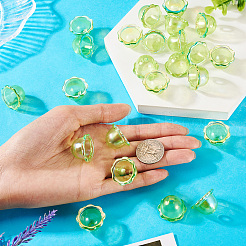 30Pcs UV Plating Acrylic Bead Caps&nbsp;PACR-TA0001-17E