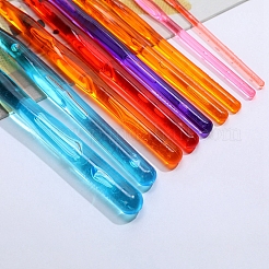 Transparent Plastic Crochet Hooks Needles&nbsp;SENE-PW0003-096