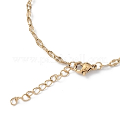 Ion Plating(IP) 304 Stainless Steel Dapped Link Chain Bracelets for Men Women&nbsp;STAS-B039-06G