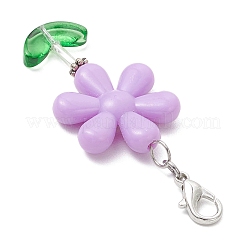 Sunflower Acrylic & Glass Beads Pendant Decorations&nbsp;HJEW-JM03238-S