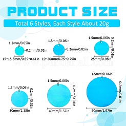 120G 6 Styles Iridescent PVC Paillette/Sequins Pendants&nbsp;FIND-SC0011-15C