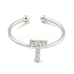 Rack Plating Brass Open Cuff Rings for Women&nbsp;RJEW-F162-02P-T
