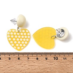 Alloy Resin Stud Dangle Earrings for Women&nbsp;AL-CBA1AA3-07G