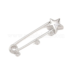 Star Brass Brooch Findings&nbsp;KK-Z132-01P-02