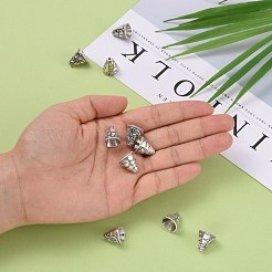 Tibetan Style Cone Alloy Bead Caps&nbsp;PALLOY-I112-09AS