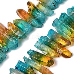 Two Tone Natural Quartz Crystal Beads Strands&nbsp;G-Z131-K01-05