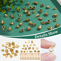 170pcs 17 styles Tibetan Style Alloy Tube Bails&nbsp;FIND-GA0004-70AG
