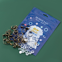 DIY Half Round Adjustable Ring Making Kit&nbsp;DIY-SC0019-86
