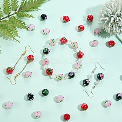 20Pcs Handmade Lampwork Bumpy Beads&nbsp;LAMP-SZ0001-52C