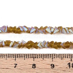 Frosted Transparent Glass Beads Strands&nbsp;GLAA-N054-4mm-05