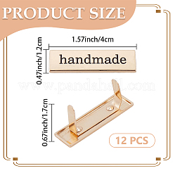 12Pcs Alloy Handmade Clothes Jeans Shoes Bags Label&nbsp;DIY-CL0001-17