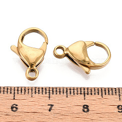304 Stainless Steel Lobster Claw Clasps&nbsp;X-STAS-T065-17mm-34G