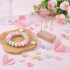 60Pcs Flocking Opaque Acrylic Beads&nbsp;FIND-GA0008-13