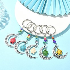 Dyed Synthetic Turquoise Turtle Keychain&nbsp;KEYC-JKC00492