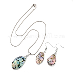 Abalone Shell/Paua Shell Jewelry Sets&nbsp;SJEW-E032-02