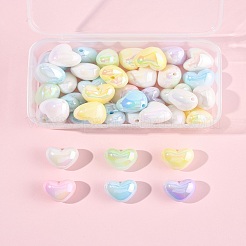 40Pcs UV Plating Acrylic Beads&nbsp;MACR-FS0002-18