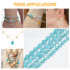 4 Strands 2 Style Synthetic Turquoise Beads Strands&nbsp;G-AR0004-28