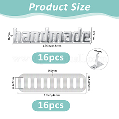 16Pcs Iron Bag Label Decorative Buckles&nbsp;IFIN-FH0011-96A-P