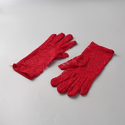 Flower Pattern Polyester Lace Gloves&nbsp;AJEW-WH20048-67