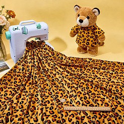 Polyester Leopard Print Pattern Fabric&nbsp;AJEW-WH0481-715A