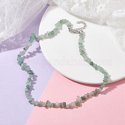 Natural Green Aventurine Chip Beaded Necklace&nbsp;NJEW-JN04615-14