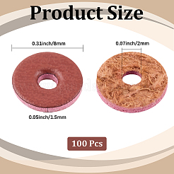 100Pcs Imitation Leather Washers&nbsp;FIND-CL0001-11B-02