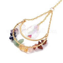 Teardrop Glass Hanging Suncatchers&nbsp;HJEW-I011-02G