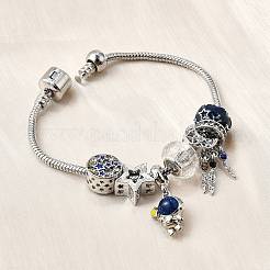 Alloy Enamel European Beads Charm Bracelets&nbsp;BJEW-F495-19P