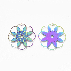 Ion Plating(IP) 304 Stainless Steel Filigree Pendants&nbsp;STAS-S108-83