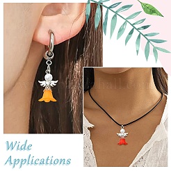 80Pcs 8 Colors Acrylic & Alloy Pendants&nbsp;PALLOY-CJ00170