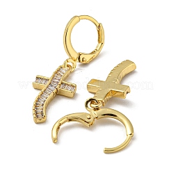 Real 18K Gold Plated Brass Dangle Leverback Earrings&nbsp;EJEW-A033-02G-03