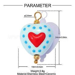 Handmade Porcelain Pendants&nbsp;PR-OY001-03G