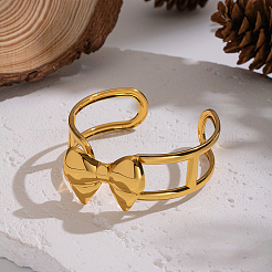 Bowknot 304 Stainless Steel Open Cuff Bangles&nbsp;MR5902