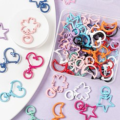 40Pcs 4 Style Spray Painted Alloy Swivel Snap Hooks Clasps&nbsp;FIND-LS0001-52