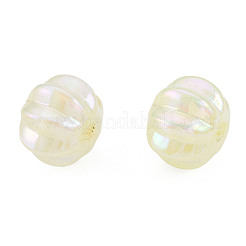 Rainbow Iridescent Plating Acrylic Beads&nbsp;OACR-N010-074