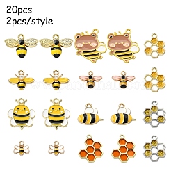 20Pcs 10 Styles Alloy Enamel Pendants&nbsp;FIND-YW0004-72